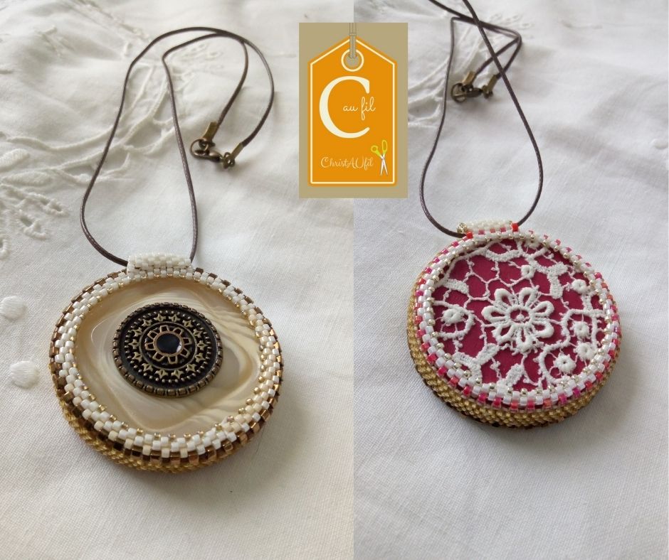 Pendentif bouton ivoire (vendu)