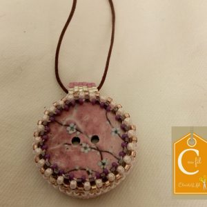 Pendentif bouton rose (vendu)