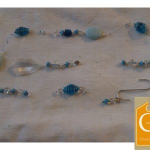 Suspension GM perles bleues et poissons