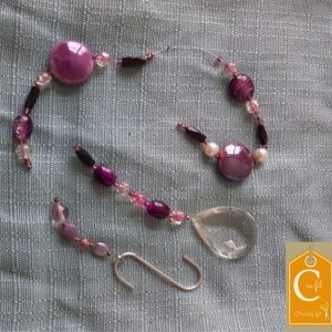 Suspension GM perles violines