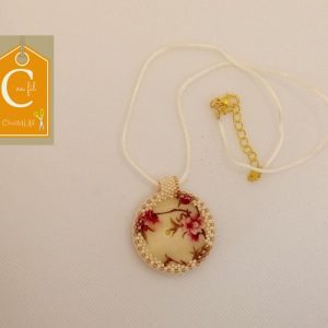 Pendentif bouton fleurs de cerisier