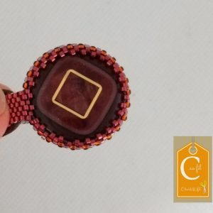 Pendentif bouton rose d'antan