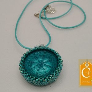 Pendentif bouton turquoise (vendu)