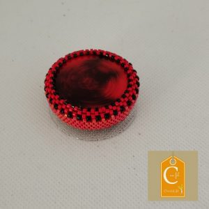 Broche aimantée bouton rouge