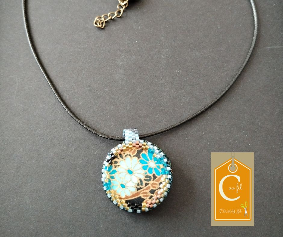 Pendentif noir et bleu – Image 3