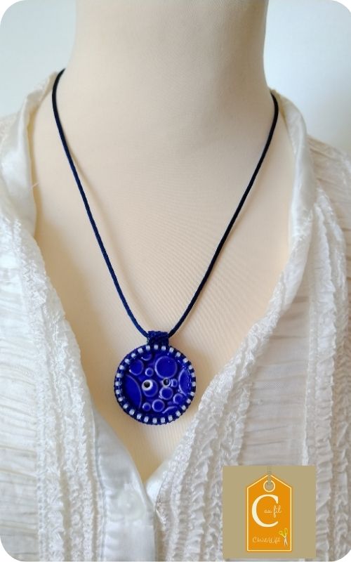 Pendentif bleu "Eclipse Indigo" – Image 3
