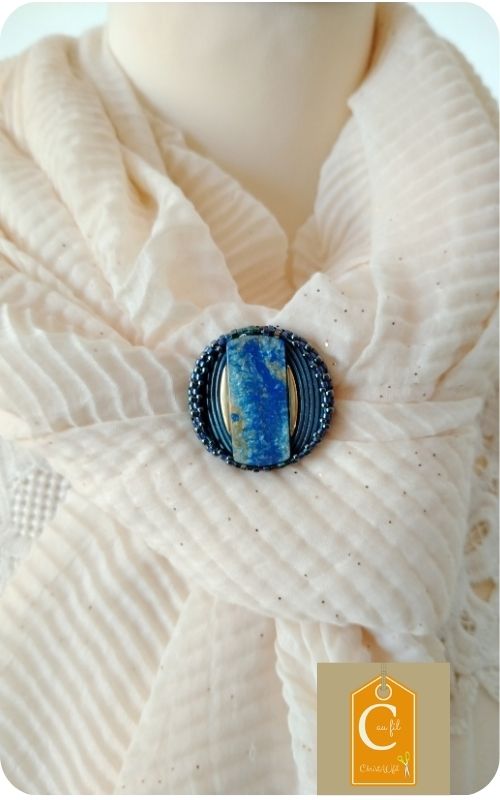 Broche aimantée bleue "Horizon d'Azur" – Image 3